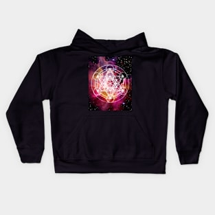 Sacred Geometry: Metatrons Cube Kids Hoodie